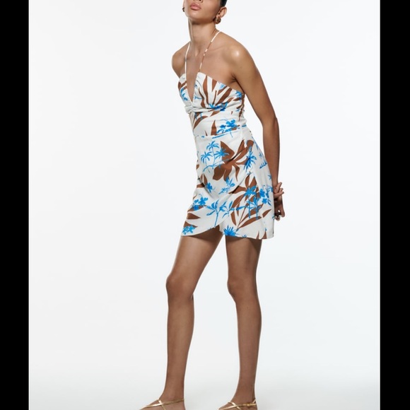 NWT Zara Printed Mini Dress - Picture 3 of 11